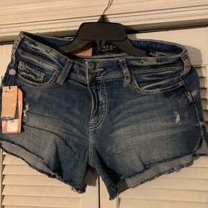 Silver Jeans Dark Blue Women's Jean Shorts